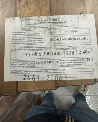 parquet Iroko nuovo, 29,808