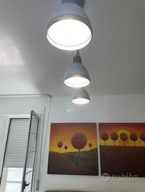 Lampada sospensione led acciaio salinas 