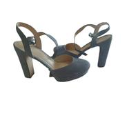 scarpe con il tacco turchese 