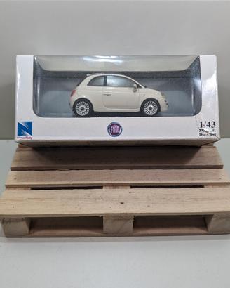 Fiat 500 (2007) NewRay Scala 1/43 Modellino Bianco