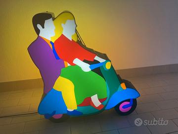 Scultura luminosa di Marco Lodola - Vespa