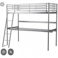 Letto a castello con scrivania ikea