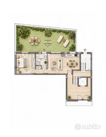 Aspra Nuovo 2 vani 60 mq con giardino
