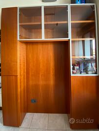 Libreria in ciliegio a ponte  180x32x227