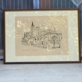 Quadro con disegno matita 1950