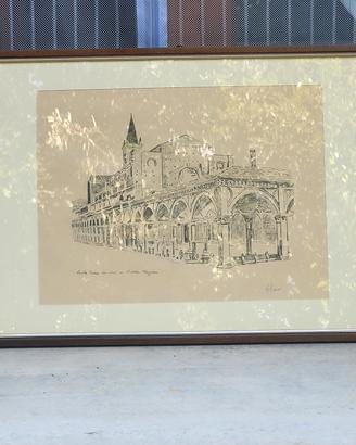 Quadro con disegno matita 1950