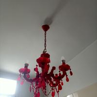 lampadario rosso
