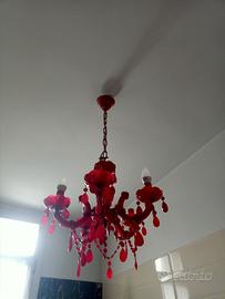 lampadario rosso