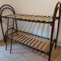 Letto a castello scomponibile 80x190cm marrone