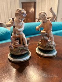 Capodimonte coppia di putti cupido