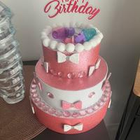 Torta finta principessa e minecraft da espo e foto