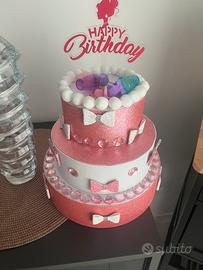 Torta finta principessa e minecraft da espo e foto