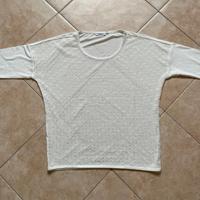 ONLY maglia bianca maniche 3/4