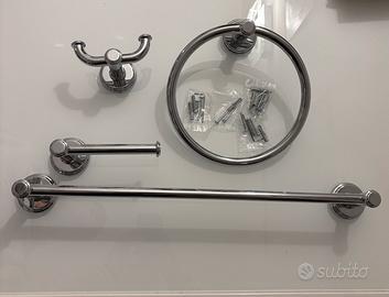 Kit accessori bagno a muro resistenti