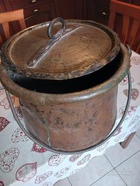 paiolo in rame 30x30