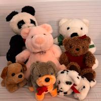 Set 7 peluches varie misure