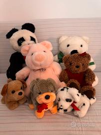 Set 7 peluches varie misure
