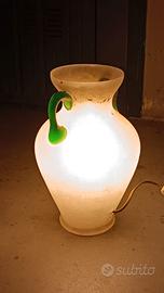 Lampada da terra in vetro cavo