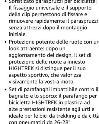 Set parafanghi MTB