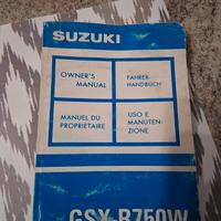 uso e manutenzione SUZUKI GSXR 750