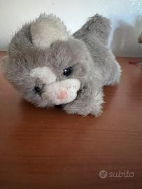 Gattino di peluche grigio e bianco Trudi