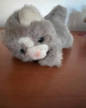 Gattino di peluche grigio e bianco Trudi