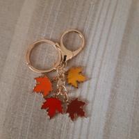 Portachiavi con moschettone foglie d'acero