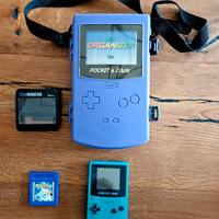 GAME BOY Color , cassetta Pokemon Blu , Organizer 