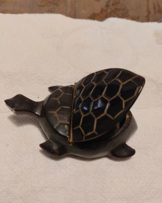 scatola in corno a forma di tartaruga XVIII secolo