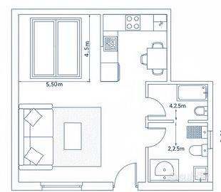 Monolocale campo di marte spese minime