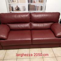 divano 3 posti in pelle bovino da 1,5 sp.