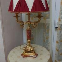 Lampada in ottone e marmo