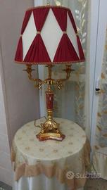 Lampada in ottone e marmo