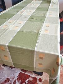 Tovaglia e tovaglioli vintage anni 70 ricamo oro