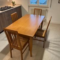 tavolo e 6 sedie in paglia di vienna CALLIGARIS