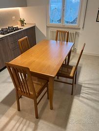 tavolo e 6 sedie in paglia di vienna CALLIGARIS