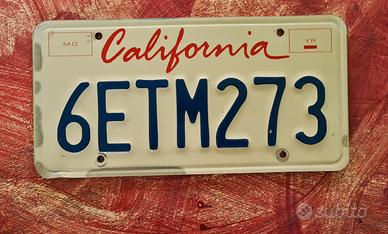 Targa USA California originale vintage