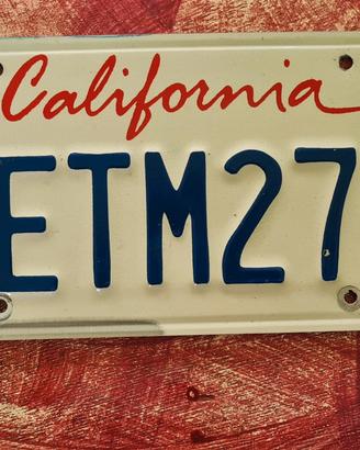 Targa USA California originale vintage