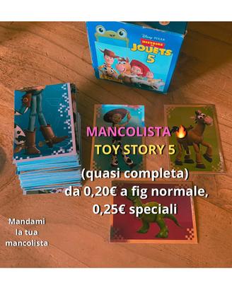 Mancolista figurine Toy Story panini sticker