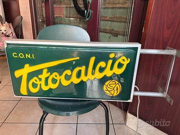 Insegna luminosa vintage Totocalcio