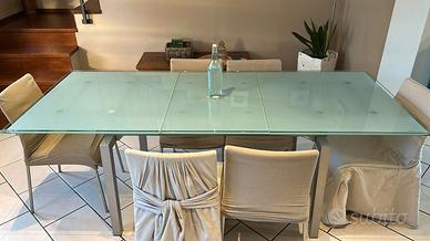 Tavolo Calligaris cristallo.temperato