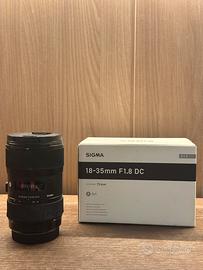 Sigma 18-35mm f/1.8 attacco Canon EF