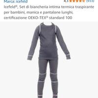Intimo termico bambino 
