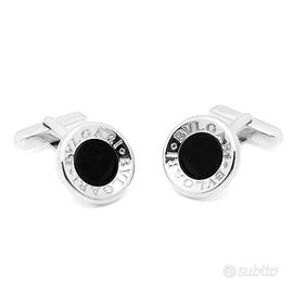 Gemelli Bulgari Bulgari in argento ed onice
