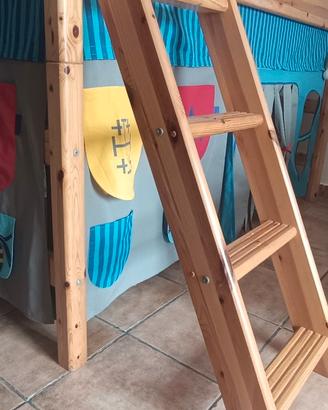 Letto semielavato marca FLEXA con tenda gioco orig