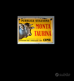 Monta targa tabella insegna ORIGINALE epoca 1952