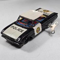 giocattolo D'Epoca auto polizia carica a chiave