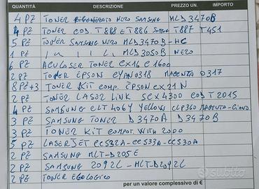 Toner di tutti i modelli