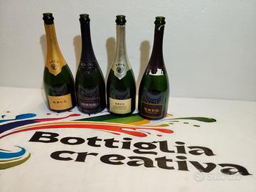 KRUG DA COLLEZIONE 4 BOTTIGLIE VUOTE 