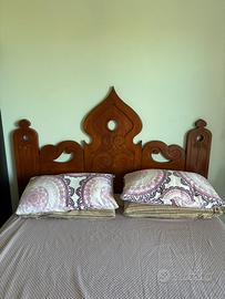 Testiera letto matrimoniale in legno massello